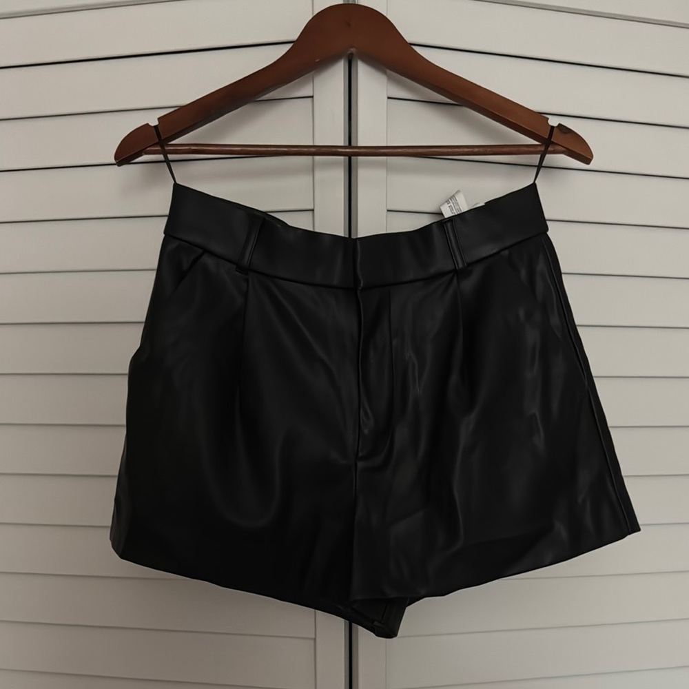 Zara faux leather Shorts